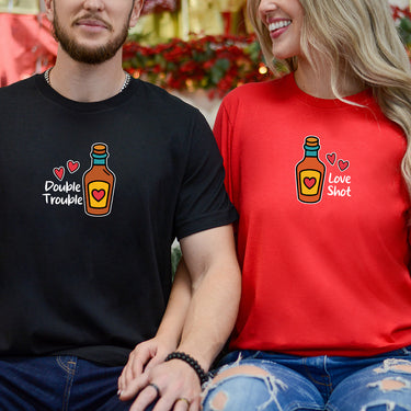Whiskey Love Matching T-Shirts For Couples